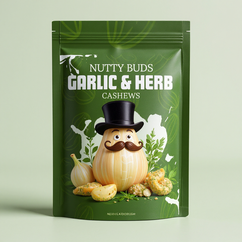 Nutty Buds - Garlic & Herb Cashews
